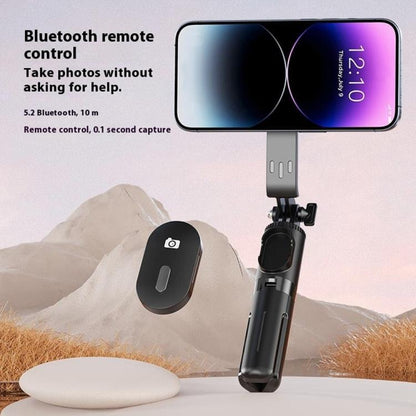 P08Y Pro Portable Travel Selfie Stick Tripod Mini Magsafe Phone Stand with Remote Control(Black) - Selfie Sticks by buy2fix | Online Shopping UK | buy2fix