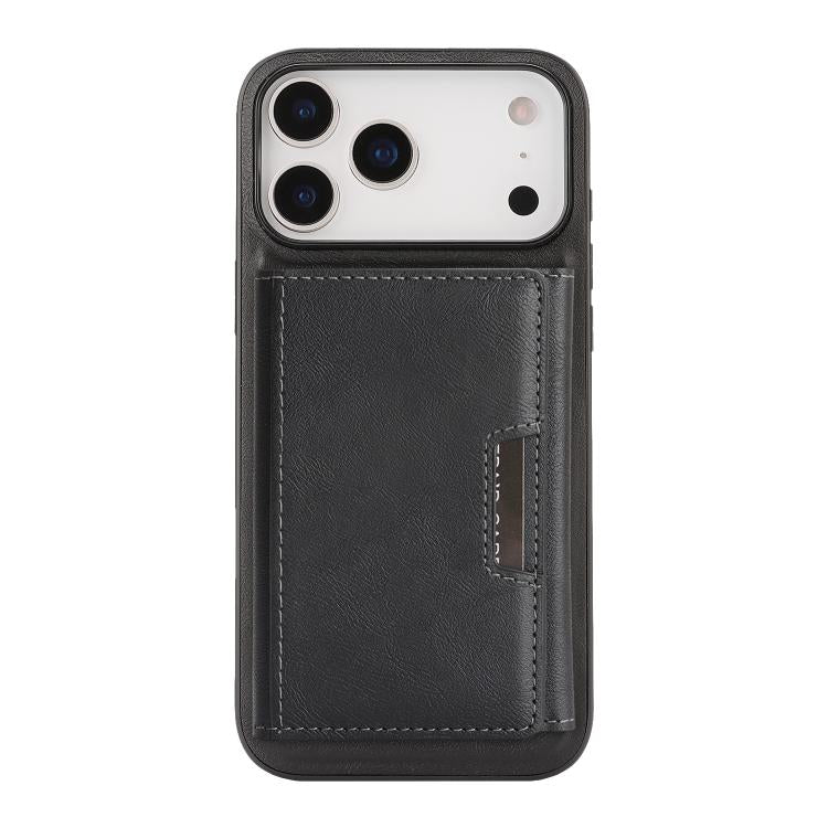 For iPhone 17 Pro Max Kalebol Strong Magnetic MagSafe Tri-Fold Wallet Leather Phone Case(Black) - iPhone 17 Pro Max Cases by Kalebol | Online Shopping UK | buy2fix