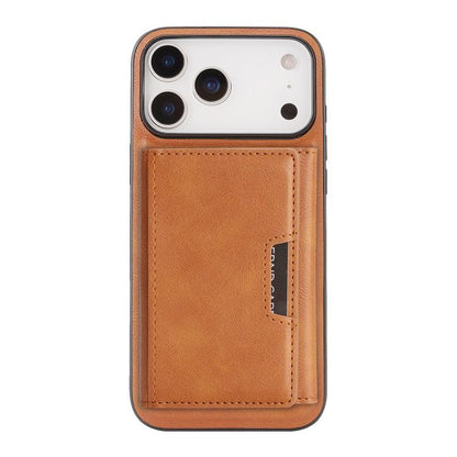 For iPhone 17 Pro Max Kalebol Strong Magnetic MagSafe Tri-Fold Wallet Leather Phone Case(Brown) - iPhone 17 Pro Max Cases by Kalebol | Online Shopping UK | buy2fix