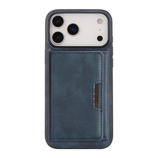 For iPhone 17 Pro Max Kalebol Strong Magnetic MagSafe Tri-Fold Wallet Leather Phone Case(Blue) - iPhone 17 Pro Max Cases by Kalebol | Online Shopping UK | buy2fix