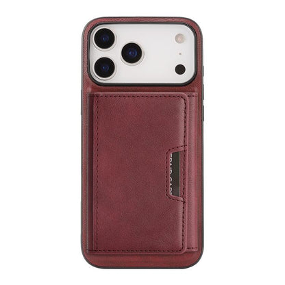 For iPhone 17 Pro Kalebol Strong Magnetic MagSafe Tri-Fold Wallet Leather Phone Case(Red) - iPhone 17 Pro Cases by Kalebol | Online Shopping UK | buy2fix