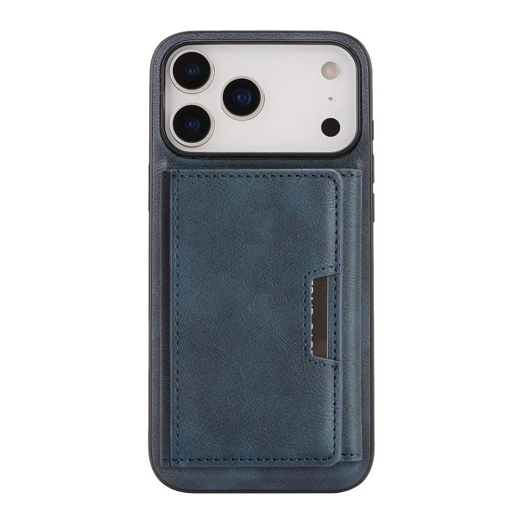 For iPhone 17 Pro Kalebol Strong Magnetic MagSafe Tri-Fold Wallet Leather Phone Case(Blue) - iPhone 17 Pro Cases by Kalebol | Online Shopping UK | buy2fix