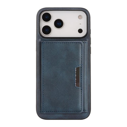 For iPhone 17 Pro Kalebol Strong Magnetic MagSafe Tri-Fold Wallet Leather Phone Case(Blue) - iPhone 17 Pro Cases by Kalebol | Online Shopping UK | buy2fix