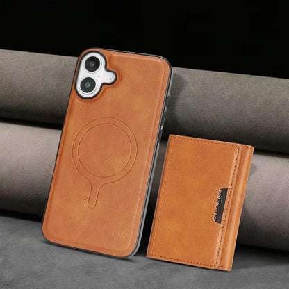 For iPhone 17 Kalebol Strong Magnetic MagSafe Tri-Fold Wallet Leather Phone Case(Brown) - iPhone 17 Cases by Kalebol | Online Shopping UK | buy2fix