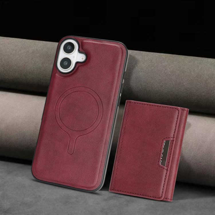 For iPhone 17 Kalebol Strong Magnetic MagSafe Tri-Fold Wallet Leather Phone Case(Red) - iPhone 17 Cases by Kalebol | Online Shopping UK | buy2fix