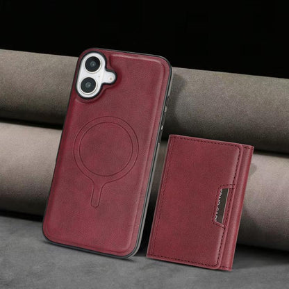 For iPhone 17 Kalebol Strong Magnetic MagSafe Tri-Fold Wallet Leather Phone Case(Red) - iPhone 17 Cases by Kalebol | Online Shopping UK | buy2fix