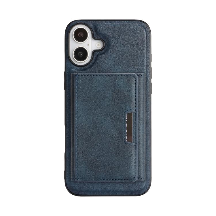 For iPhone 17 Kalebol Strong Magnetic MagSafe Tri-Fold Wallet Leather Phone Case(Blue) - iPhone 17 Cases by Kalebol | Online Shopping UK | buy2fix