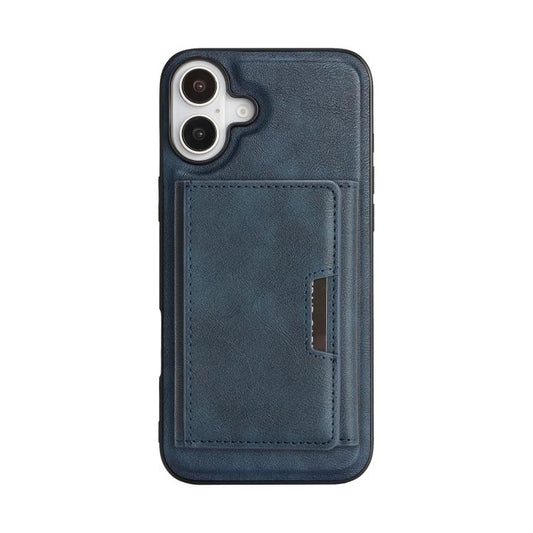 For iPhone 17 Kalebol Strong Magnetic MagSafe Tri-Fold Wallet Leather Phone Case(Blue) - iPhone 17 Cases by Kalebol | Online Shopping UK | buy2fix