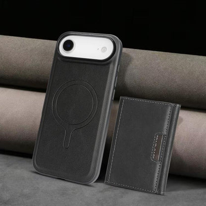 For iPhone 17 Air Kalebol Strong Magnetic MagSafe Tri-Fold Wallet Leather Phone Case(Black) - iPhone 17 Air Cases by Kalebol | Online Shopping UK | buy2fix