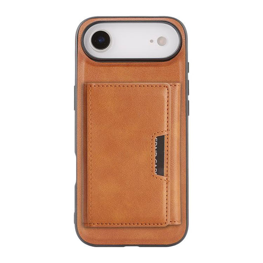 For iPhone 17 Air Kalebol Strong Magnetic MagSafe Tri-Fold Wallet Leather Phone Case(Brown) - iPhone 17 Air Cases by Kalebol | Online Shopping UK | buy2fix