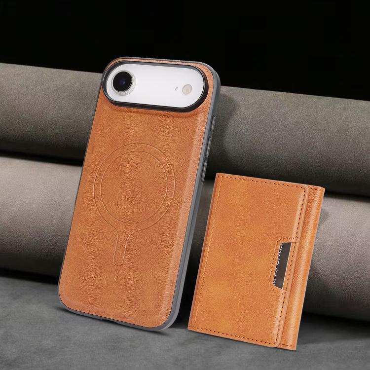 For iPhone 17 Air Kalebol Strong Magnetic MagSafe Tri-Fold Wallet Leather Phone Case(Brown) - iPhone 17 Air Cases by Kalebol | Online Shopping UK | buy2fix