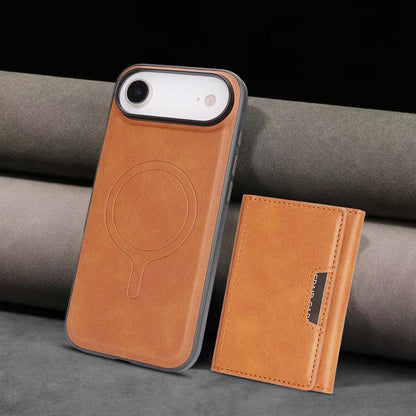 For iPhone 17 Air Kalebol Strong Magnetic MagSafe Tri-Fold Wallet Leather Phone Case(Brown) - iPhone 17 Air Cases by Kalebol | Online Shopping UK | buy2fix