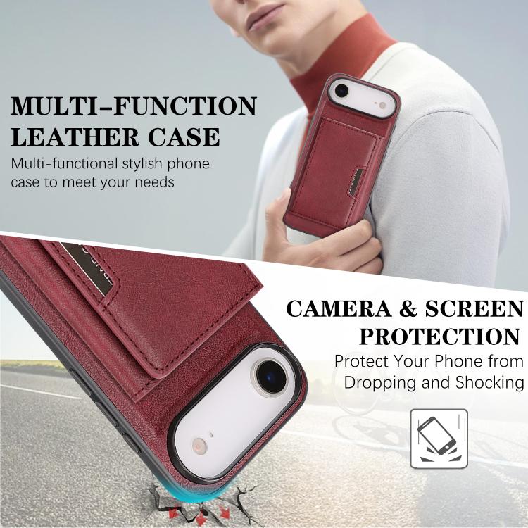 For iPhone Air Kalebol Strong Magnetic MagSafe Tri-Fold Wallet Leather Phone Case(Red) - iPhone Air Cases by Kalebol | Online Shopping UK | buy2fix