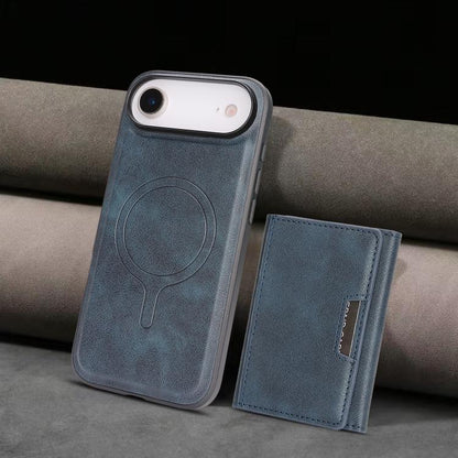 For iPhone Air Kalebol Strong Magnetic MagSafe Tri-Fold Wallet Leather Phone Case(Blue) - iPhone Air Cases by Kalebol | Online Shopping UK | buy2fix