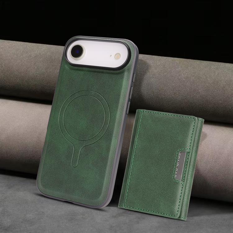 For iPhone 17 Air Kalebol Strong Magnetic MagSafe Tri-Fold Wallet Leather Phone Case(Green) - iPhone 17 Air Cases by Kalebol | Online Shopping UK | buy2fix