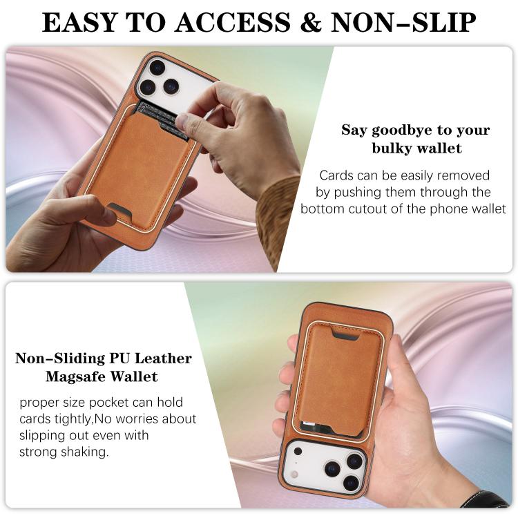 For iPhone 17 Pro Max Kalebol Slim MagSafe Ring Magnetic Card Bag Leather Phone Case(Brown) - More iPhone Cases by Kalebol | Online Shopping UK | buy2fix