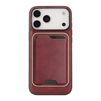 For iPhone 17 Pro Max Kalebol Slim MagSafe Ring Magnetic Card Bag Leather Phone Case(Red) - More iPhone Cases by Kalebol | Online Shopping UK | buy2fix