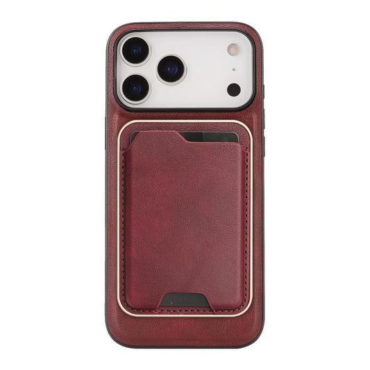 For iPhone 17 Pro Max Kalebol Slim MagSafe Ring Magnetic Card Bag Leather Phone Case(Red) - More iPhone Cases by Kalebol | Online Shopping UK | buy2fix