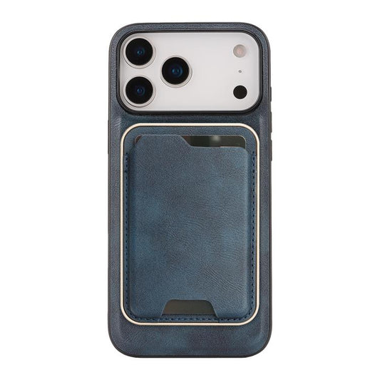 For iPhone 17 Pro Max Kalebol Slim MagSafe Ring Magnetic Card Bag Leather Phone Case(Blue) - More iPhone Cases by Kalebol | Online Shopping UK | buy2fix