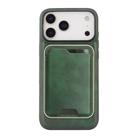For iPhone 17 Pro Max Kalebol Slim MagSafe Ring Magnetic Card Bag Leather Phone Case(Green) - More iPhone Cases by Kalebol | Online Shopping UK | buy2fix