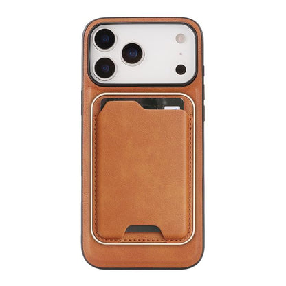 For iPhone 17 Pro Kalebol Slim MagSafe Ring Magnetic Card Bag Leather Phone Case(Brown) - iPhone 17 Pro Cases by Kalebol | Online Shopping UK | buy2fix