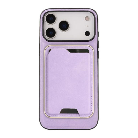 For iPhone 17 Pro Kalebol Slim MagSafe Ring Magnetic Card Bag Leather Phone Case(Purple) - iPhone 17 Pro Cases by Kalebol | Online Shopping UK | buy2fix