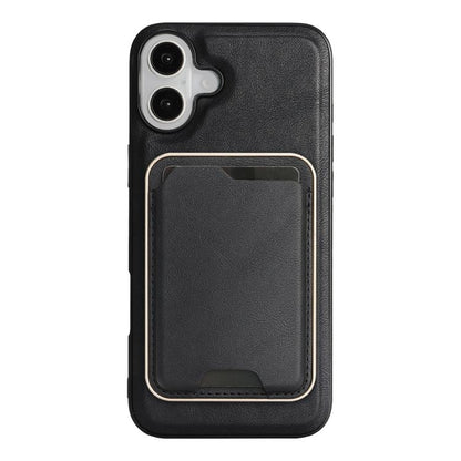 For iPhone 17 Kalebol Slim MagSafe Ring Magnetic Card Bag Leather Phone Case(Black) - iPhone 17 Cases by Kalebol | Online Shopping UK | buy2fix