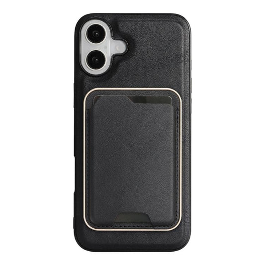 For iPhone 17 Kalebol Slim MagSafe Ring Magnetic Card Bag Leather Phone Case(Black) - iPhone 17 Cases by Kalebol | Online Shopping UK | buy2fix