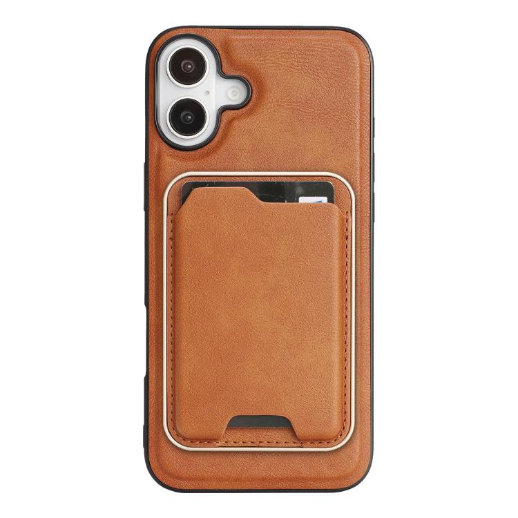 For iPhone 17 Kalebol Slim MagSafe Ring Magnetic Card Bag Leather Phone Case(Brown) - iPhone 17 Cases by Kalebol | Online Shopping UK | buy2fix
