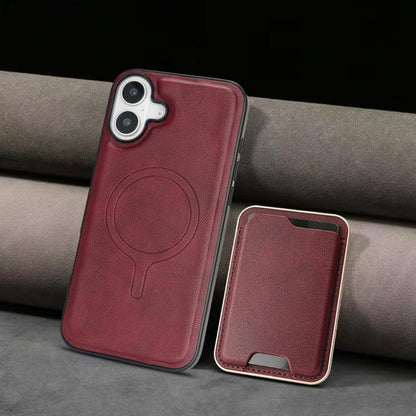 For iPhone 17 Kalebol Slim MagSafe Ring Magnetic Card Bag Leather Phone Case(Red) - iPhone 17 Cases by Kalebol | Online Shopping UK | buy2fix