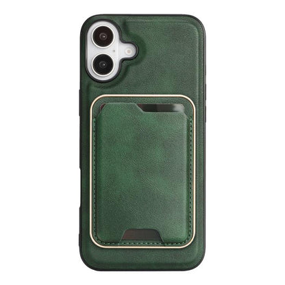 For iPhone 17 Kalebol Slim MagSafe Ring Magnetic Card Bag Leather Phone Case(Green) - iPhone 17 Cases by Kalebol | Online Shopping UK | buy2fix