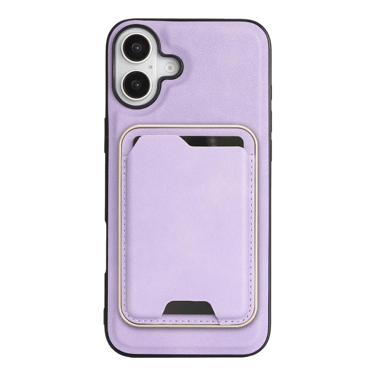 For iPhone 17 Kalebol Slim MagSafe Ring Magnetic Card Bag Leather Phone Case(Purple) - iPhone 17 Cases by Kalebol | Online Shopping UK | buy2fix