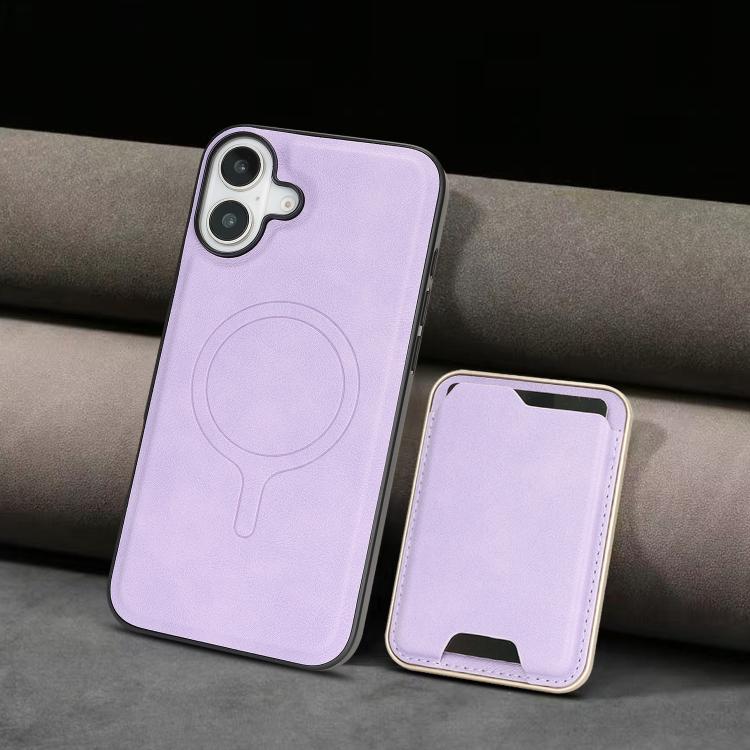 For iPhone 17 Kalebol Slim MagSafe Ring Magnetic Card Bag Leather Phone Case(Purple) - iPhone 17 Cases by Kalebol | Online Shopping UK | buy2fix
