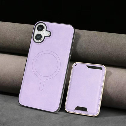 For iPhone 17 Kalebol Slim MagSafe Ring Magnetic Card Bag Leather Phone Case(Purple) - iPhone 17 Cases by Kalebol | Online Shopping UK | buy2fix