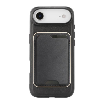 For iPhone Air Kalebol Slim MagSafe Ring Magnetic Card Bag Leather Phone Case(Black) - iPhone Air Cases by Kalebol | Online Shopping UK | buy2fix