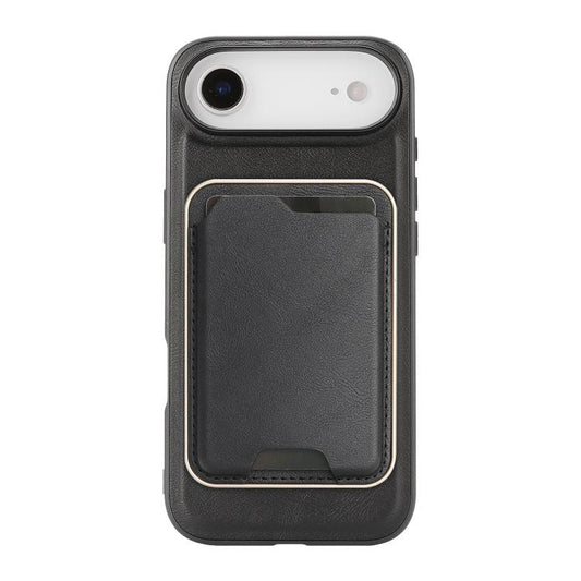 For iPhone Air Kalebol Slim MagSafe Ring Magnetic Card Bag Leather Phone Case(Black) - iPhone Air Cases by Kalebol | Online Shopping UK | buy2fix