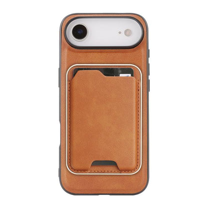For iPhone 17 Air Kalebol Slim MagSafe Ring Magnetic Card Bag Leather Phone Case(Brown) - iPhone 17 Air Cases by Kalebol | Online Shopping UK | buy2fix