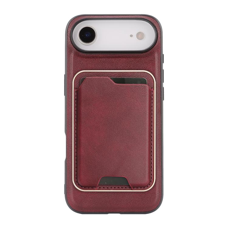 For iPhone 17 Air Kalebol Slim MagSafe Ring Magnetic Card Bag Leather Phone Case(Red) - iPhone 17 Air Cases by Kalebol | Online Shopping UK | buy2fix