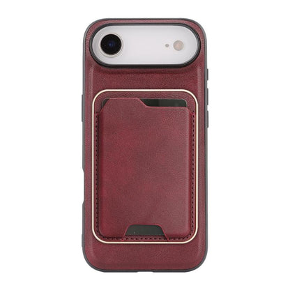 For iPhone 17 Air Kalebol Slim MagSafe Ring Magnetic Card Bag Leather Phone Case(Red) - iPhone 17 Air Cases by Kalebol | Online Shopping UK | buy2fix