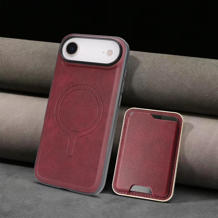 For iPhone 17 Air Kalebol Slim MagSafe Ring Magnetic Card Bag Leather Phone Case(Red) - iPhone 17 Air Cases by Kalebol | Online Shopping UK | buy2fix