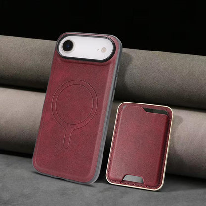 For iPhone 17 Air Kalebol Slim MagSafe Ring Magnetic Card Bag Leather Phone Case(Red) - iPhone 17 Air Cases by Kalebol | Online Shopping UK | buy2fix
