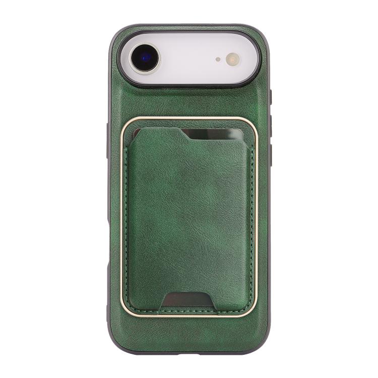 For iPhone Air Kalebol Slim MagSafe Ring Magnetic Card Bag Leather Phone Case(Green) - iPhone Air Cases by Kalebol | Online Shopping UK | buy2fix