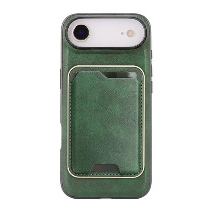 For iPhone Air Kalebol Slim MagSafe Ring Magnetic Card Bag Leather Phone Case(Green) - iPhone Air Cases by Kalebol | Online Shopping UK | buy2fix