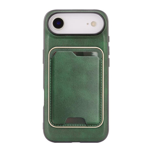 For iPhone Air Kalebol Slim MagSafe Ring Magnetic Card Bag Leather Phone Case(Green) - iPhone Air Cases by Kalebol | Online Shopping UK | buy2fix