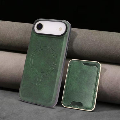 For iPhone Air Kalebol Slim MagSafe Ring Magnetic Card Bag Leather Phone Case(Green) - iPhone Air Cases by Kalebol | Online Shopping UK | buy2fix