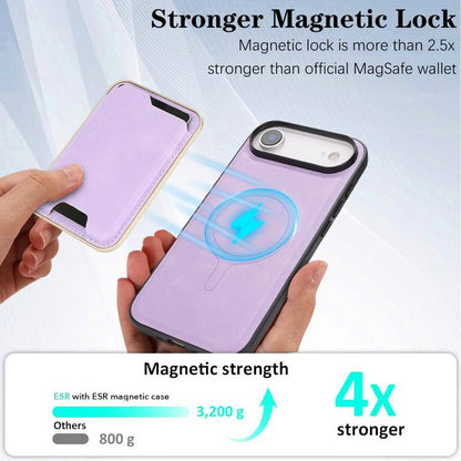 For iPhone 17 Air Kalebol Slim MagSafe Ring Magnetic Card Bag Leather Phone Case(Purple) - iPhone 17 Air Cases by Kalebol | Online Shopping UK | buy2fix