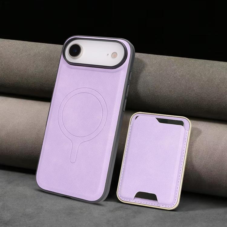 For iPhone 17 Air Kalebol Slim MagSafe Ring Magnetic Card Bag Leather Phone Case(Purple) - iPhone 17 Air Cases by Kalebol | Online Shopping UK | buy2fix