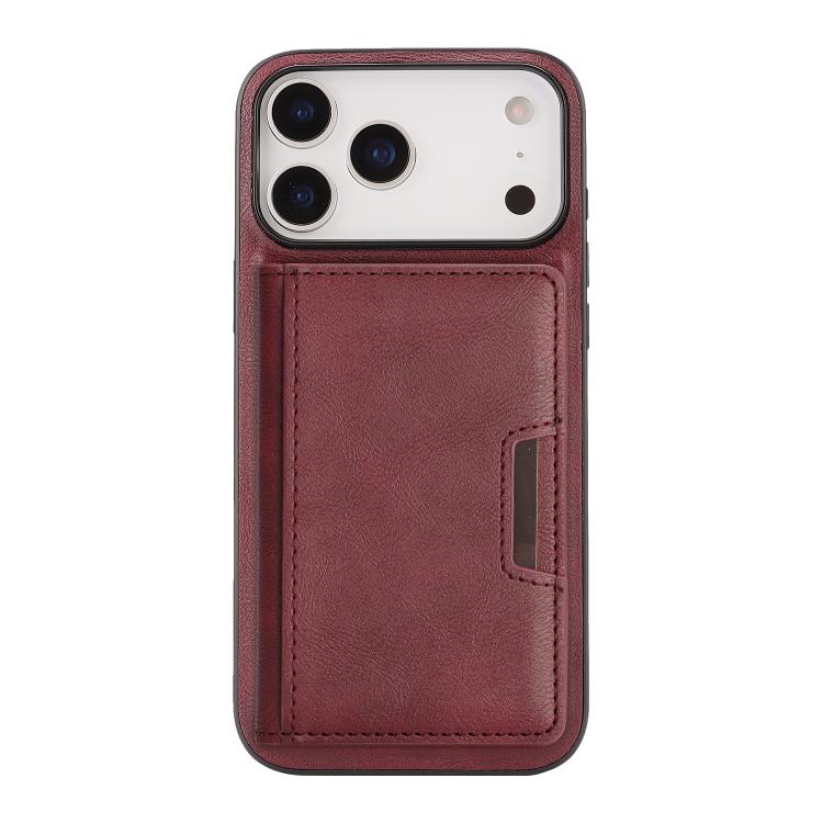 For iPhone 17 Pro Max Kalebol Strong MagSafe Magnetic Two-Fold Card Bag Leather Phone Case(Red) - iPhone 17 Pro Max Cases by Kalebol | Online Shopping UK | buy2fix