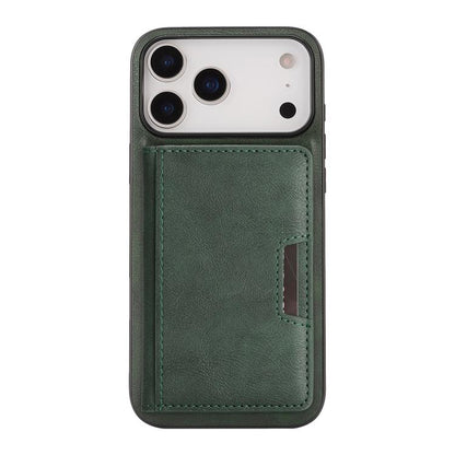 For iPhone 17 Pro Max Kalebol Strong MagSafe Magnetic Two-Fold Card Bag Leather Phone Case(Green) - iPhone 17 Pro Max Cases by Kalebol | Online Shopping UK | buy2fix