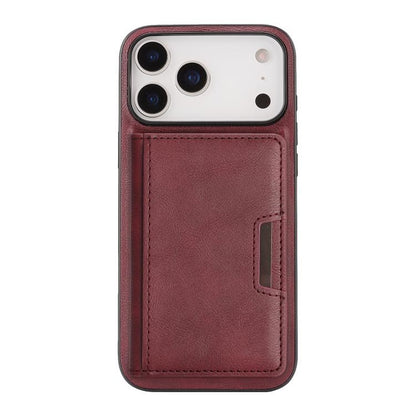 For iPhone 17 Pro Kalebol Strong MagSafe Magnetic Two-Fold Card Bag Leather Phone Case(Red) - iPhone 17 Pro Cases by Kalebol | Online Shopping UK | buy2fix
